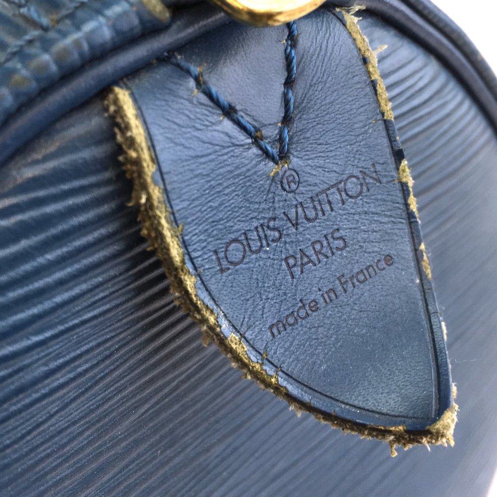 Duffle Keepall 50 Boston Monogram Lv Logo Satchel Gym Blue Epi Leather Travel Ba - Picture 7 of 14
